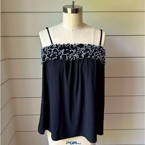 CeCe NEW W/TAGS ruffle flow tank Women’s Large